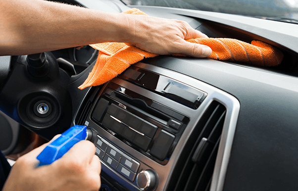 Cleaning Car Dashboard