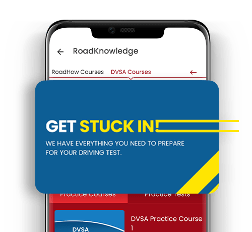 Screenshot from RoadHow DVSA course screen in app