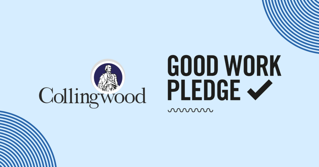 Collingwood and Good Work Pledge logo header