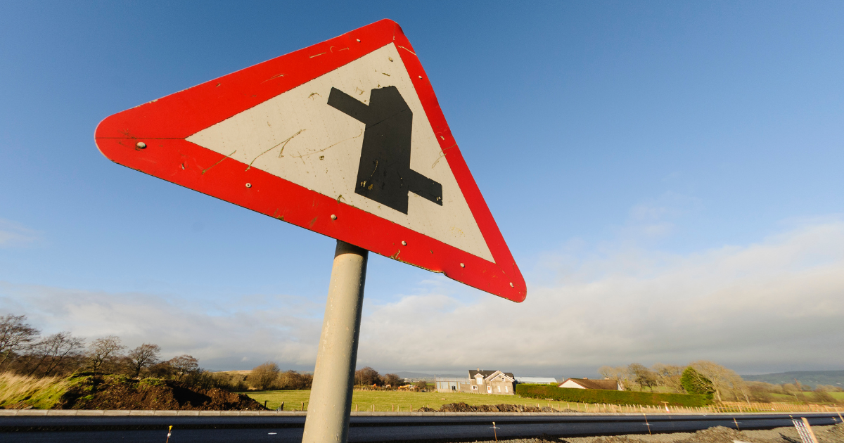 Staggered Junction Sign