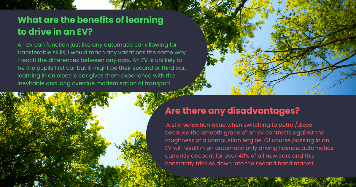 advantages and disadvantages of learning to drive in an electric vehicle
