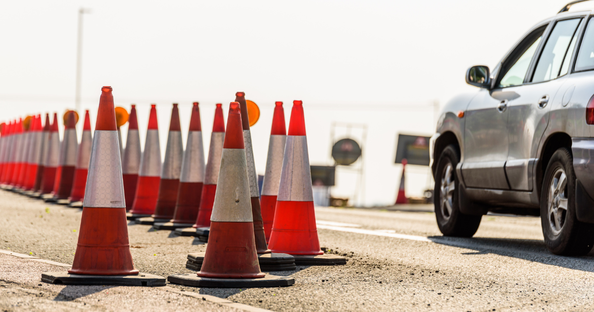 cones in a contraflow system
