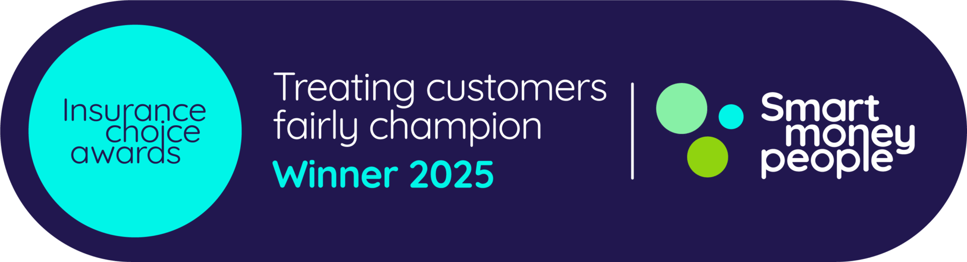 ICA - Treating customers fairly champion Winner 2025 badge